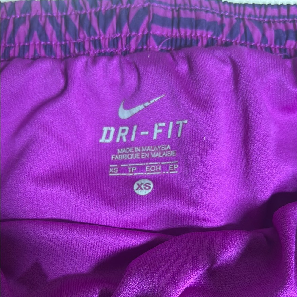 Purple Geometric Nike Dri Fit Women's Shorts XS - Picture 2 of 5